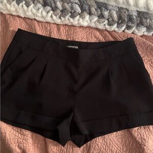 Express Black High-Waist Dress Shorts